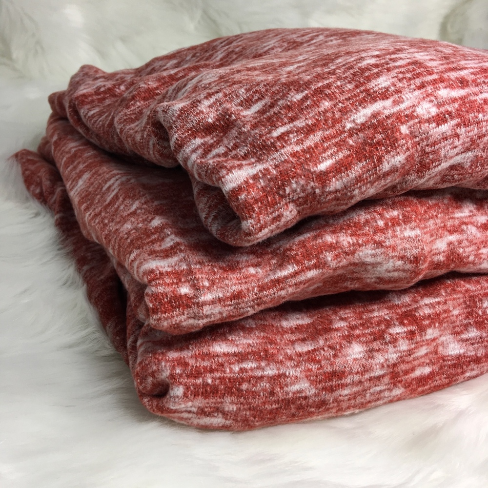 New! Burnt Orange Double Layer Bell Sleeve Sweater - Picture 5 of 7